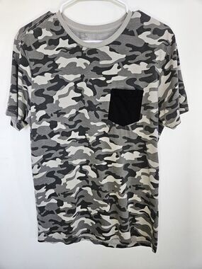 5/35$ Bluenotes Men's Camo Paisley Print Tee Shirt Size XL Blue Pink Crewneck🔥